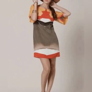 Alice + Olivia Kingsley Arizona Silk Dress🧡